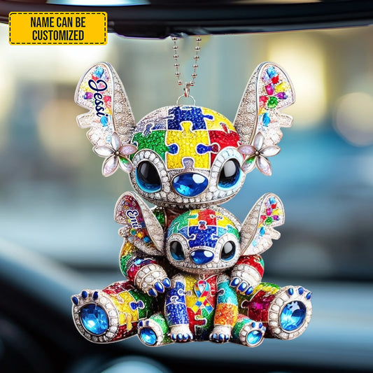 Personalized Autism Awareness Car Hanging Ornament