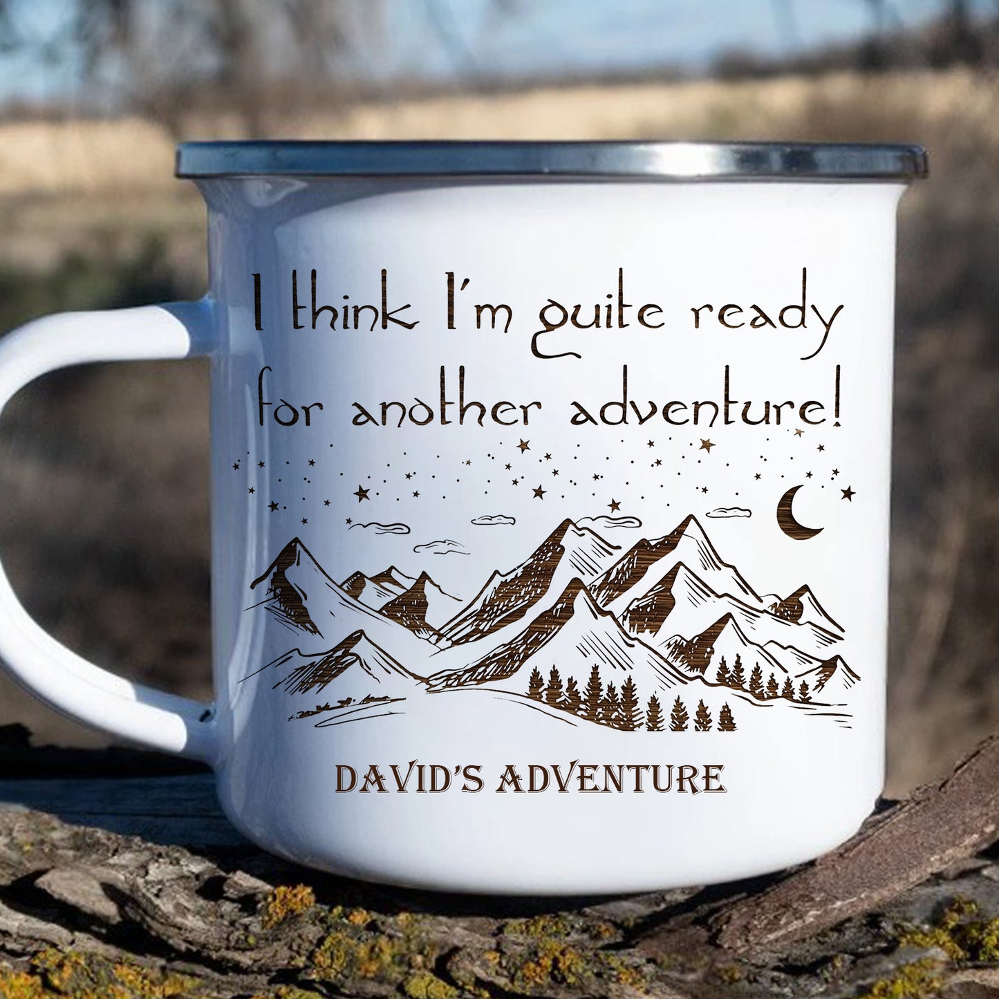 Ready For Another Adventure - Personalized Outdoors Enamel Mug