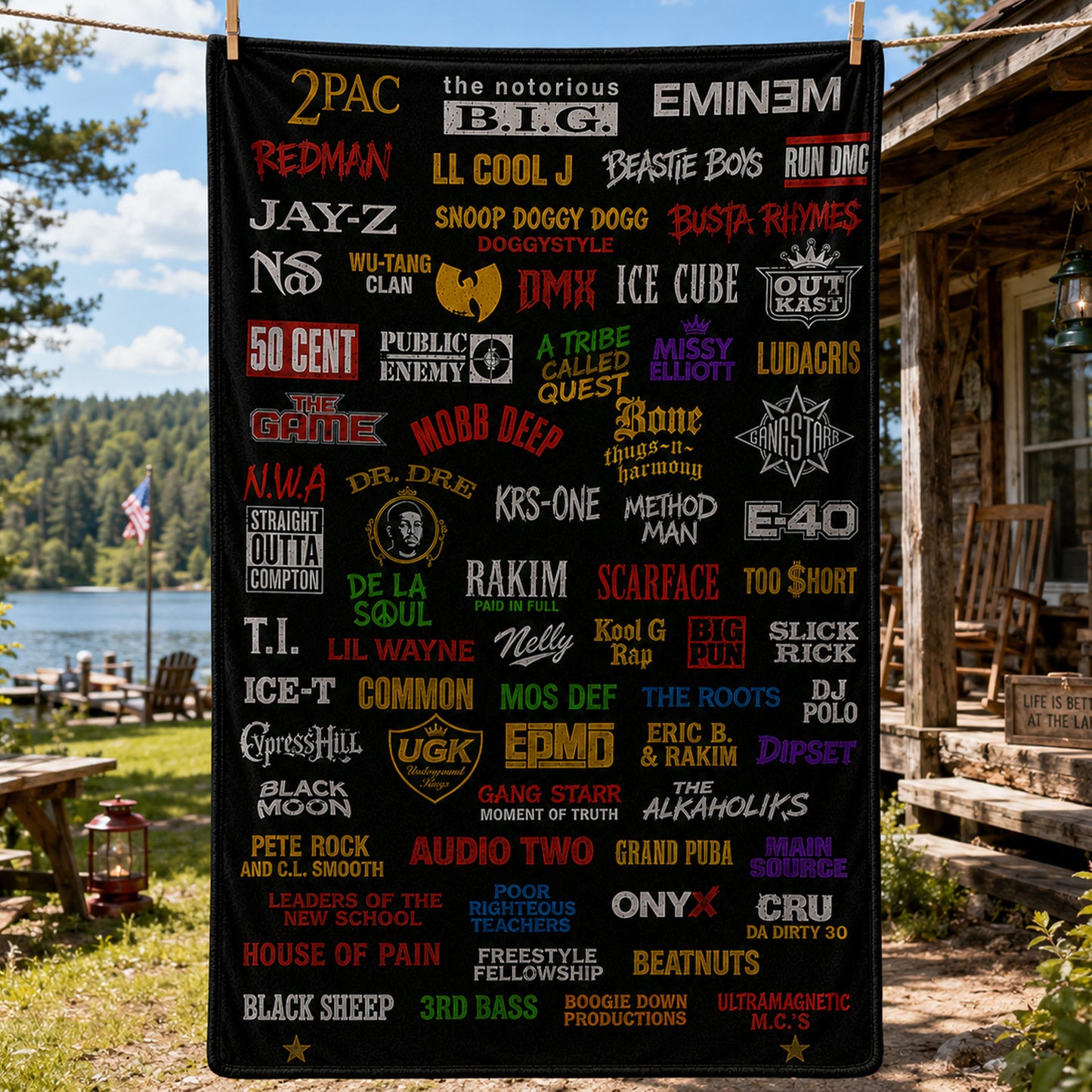 Rap Lovers - Classic Rap Legends Blanket Version 1