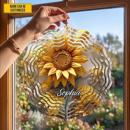 Personalized Sunflower Wind Spinners