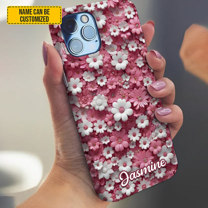 Personalized Daisy & Flowers Phone Case