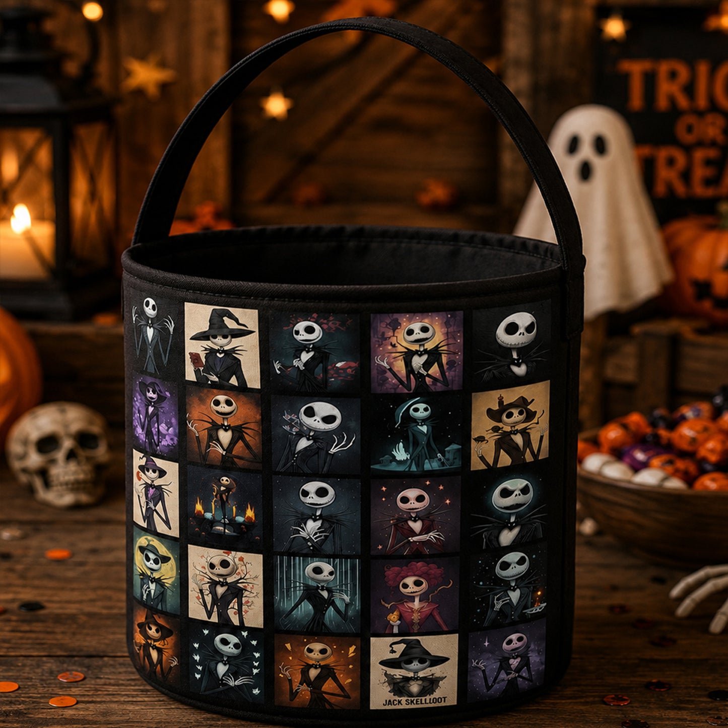 Halloween Skeleton Character Candy Basket