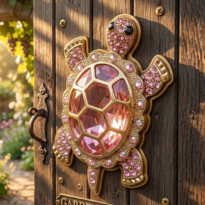 Sparkle Turtle Custom Shaped Metal Sign - Gift For Home Decor