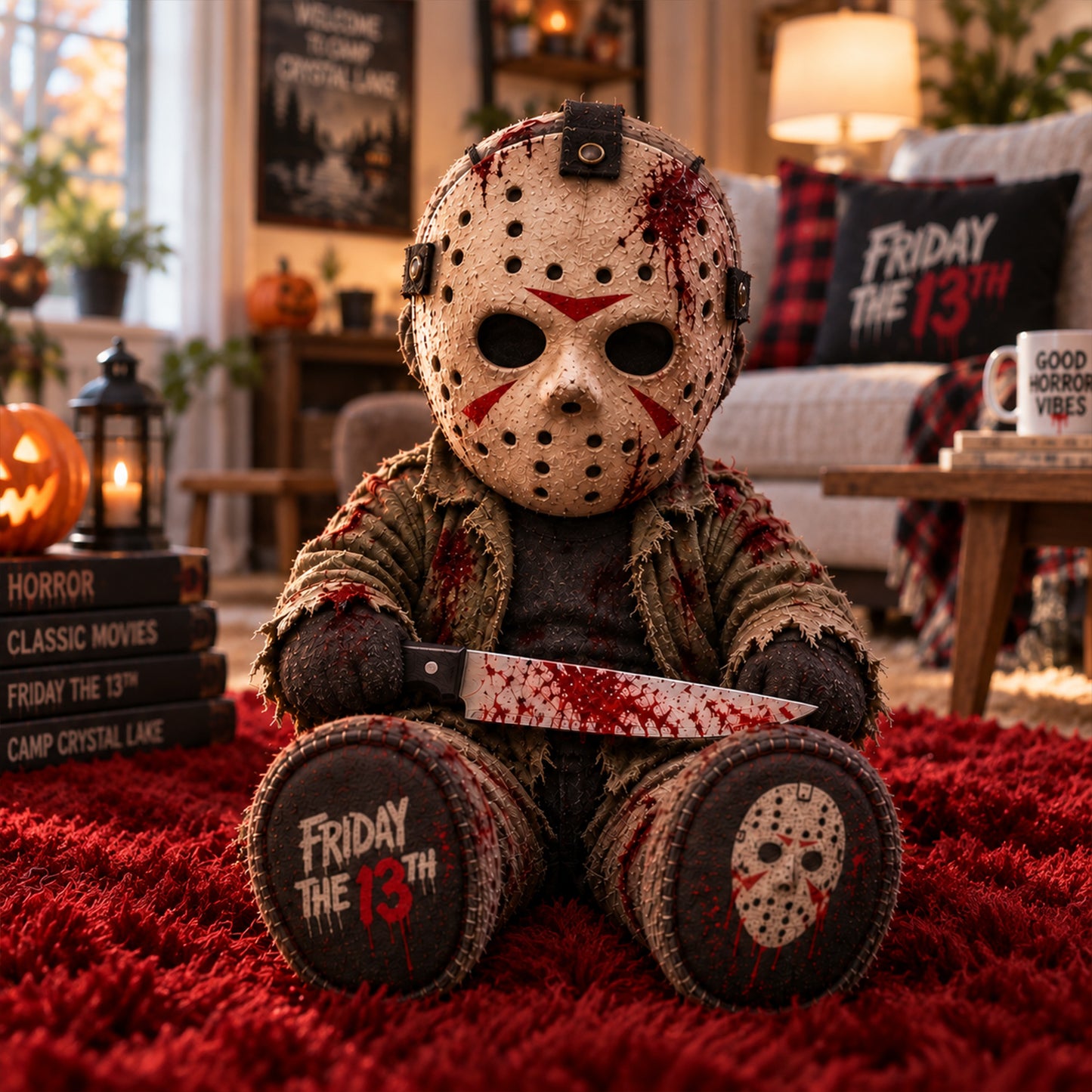Jason Voorhees Horror Custom Shape Pillow – Creepy Halloween Collector Gift
