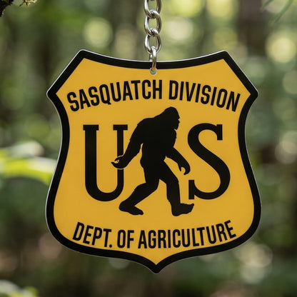 Sasquatch Division Keychain - Gift For Outdoor Lovers
