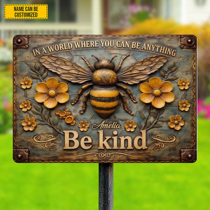 Be Kind - Personalized Bee Metal Sign