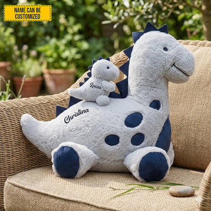Nana Dinosaur Gift For Mom Grandma – Personalized Grandma Faux Fur Shaped Pillow