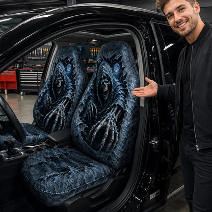 Grim Reaper Skeleton Car Seat Covers
