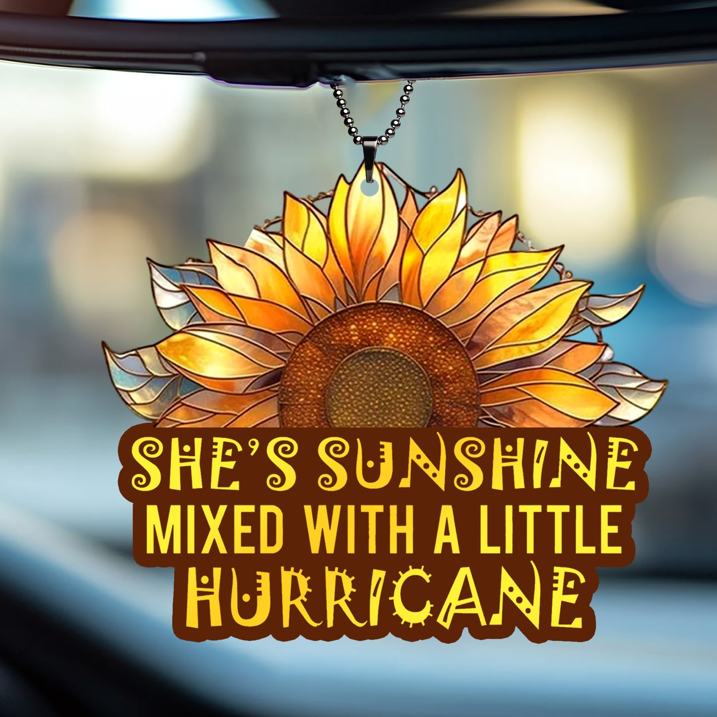 She’s Sunshine – Sunflower Car Hanging Ornament