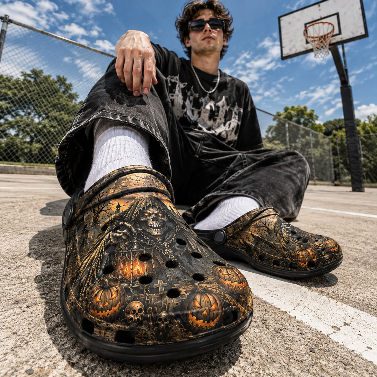 Grim Reaper Halloween Crocs
