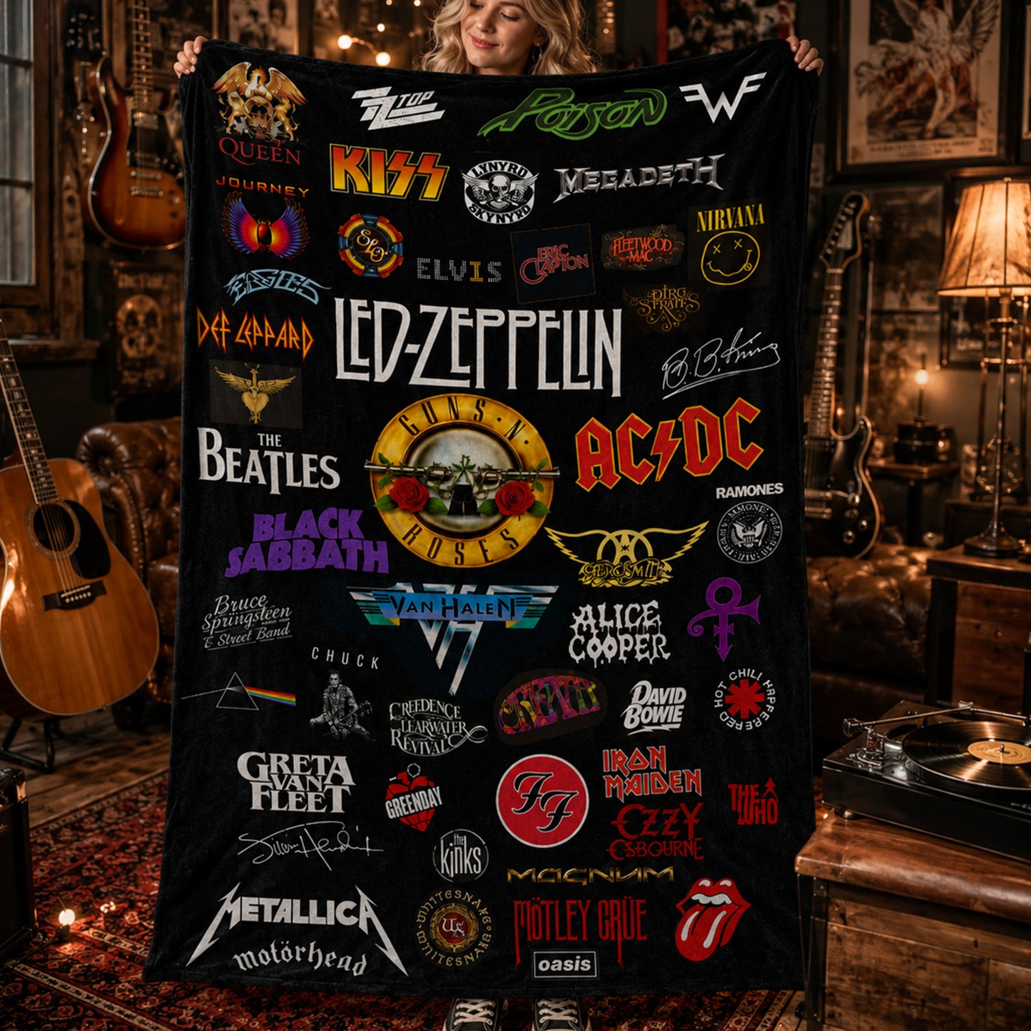 Rock Lovers - Classic Rock Legends Blanket Version 2