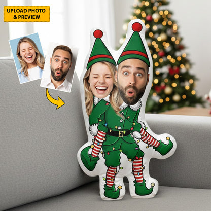 Merry Mischief Couple – Personalized Funny Shape Pillow