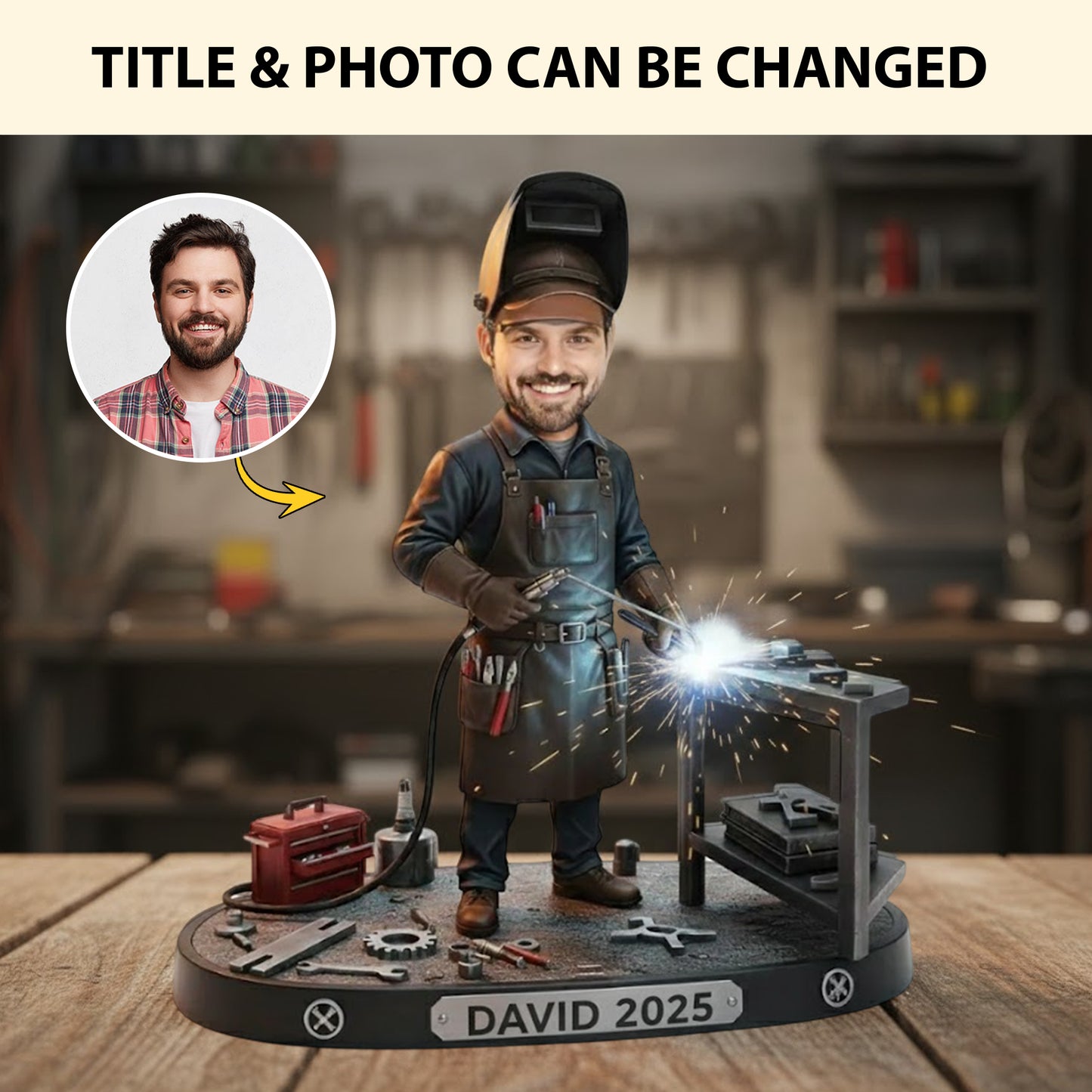 Master of the Trade – Personalized Welding Photo Acrylic Plaque