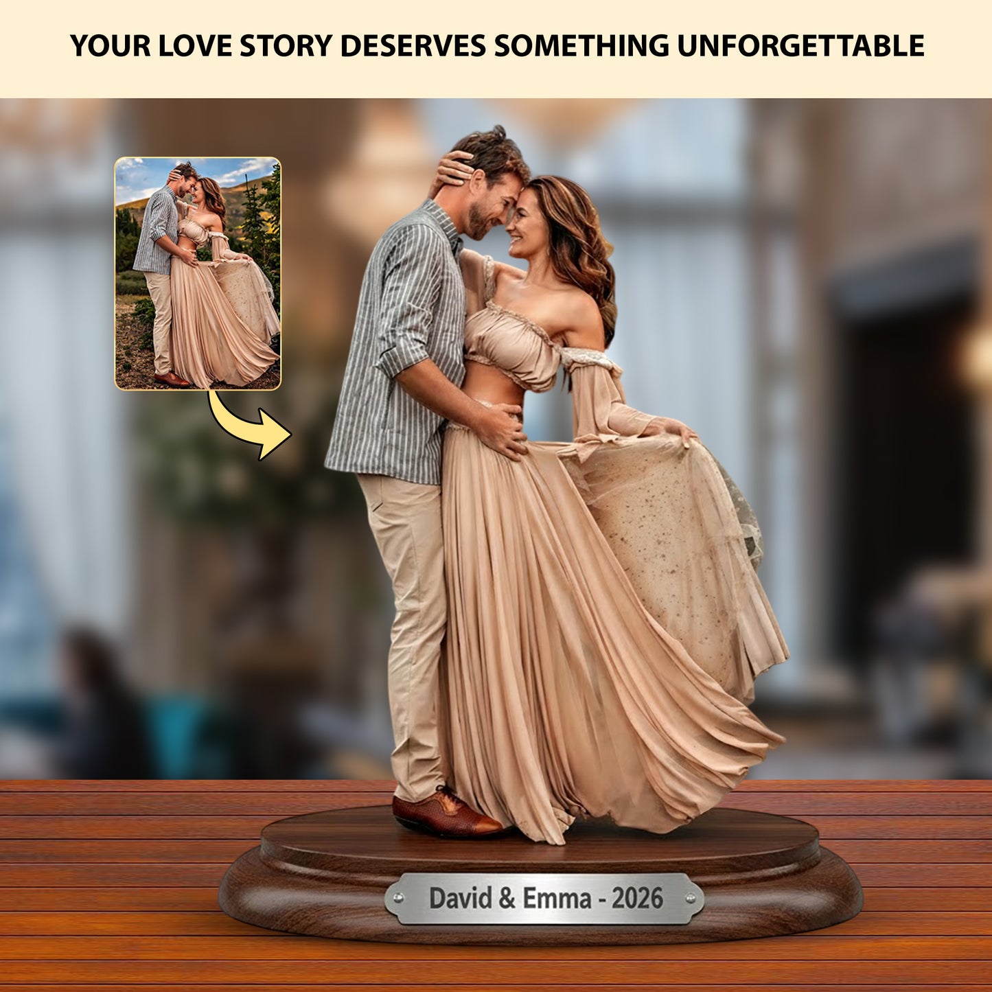 Forever Us – Personalized Couple Photo Acrylic Plaque