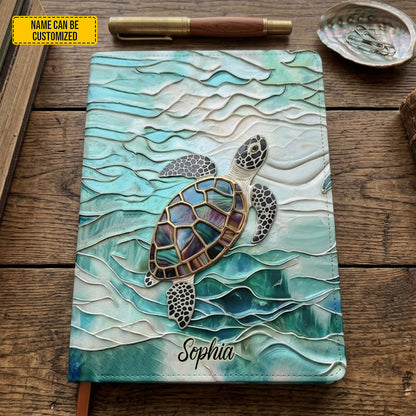 Personalized Sea Turtle Leather Journal
