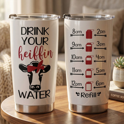 Drink Your Heiffin Water - Funny Cow Tumbler