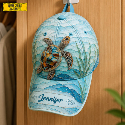 Personalized Ocean Turtle Classic Cap