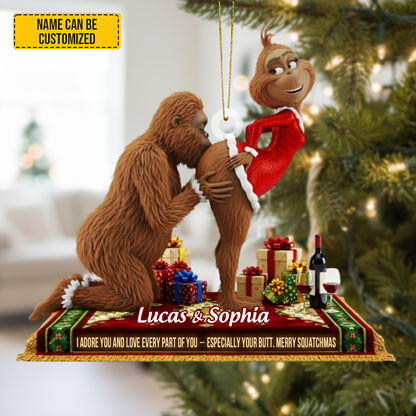Bigfoot Couple Ornament – Personalized Funny Christmas Gift