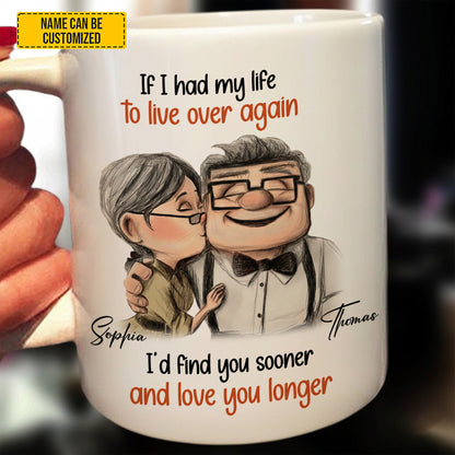 I'd Find You Sooner - Personalized Couple White Mug