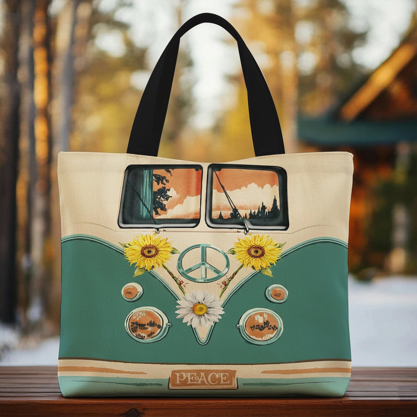 Vintage Hippie Van Tote Bag