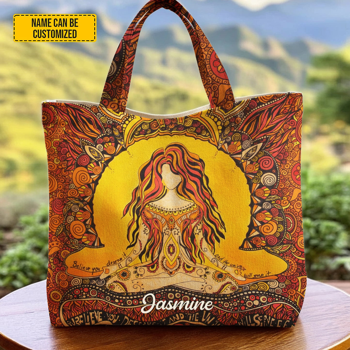 Personalized Boho Spiritual Tote Bag