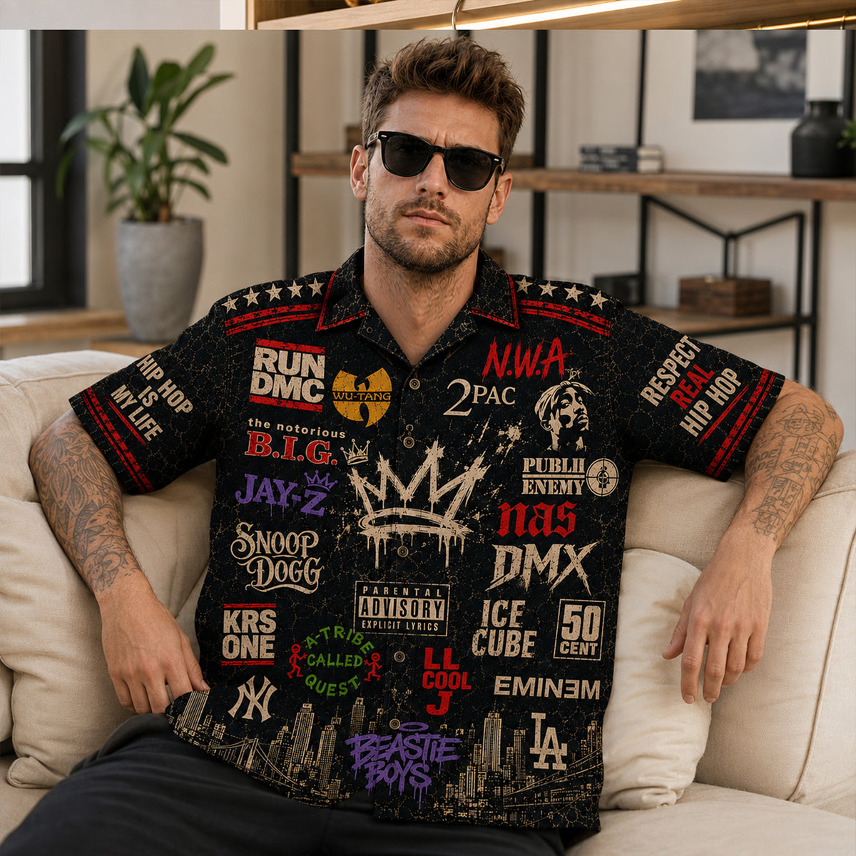Hip Hop Legends Hawaiian Shirt - Vintage Music Fan Gift