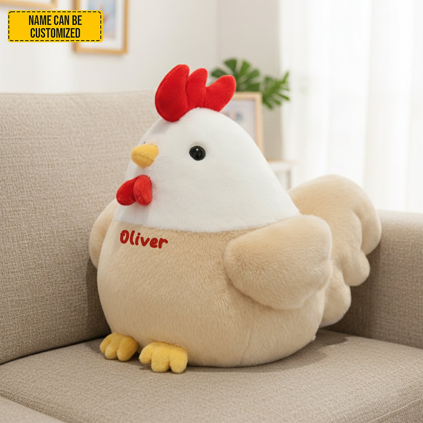 Personalized Chicken Farmhouse Shaped Pillow