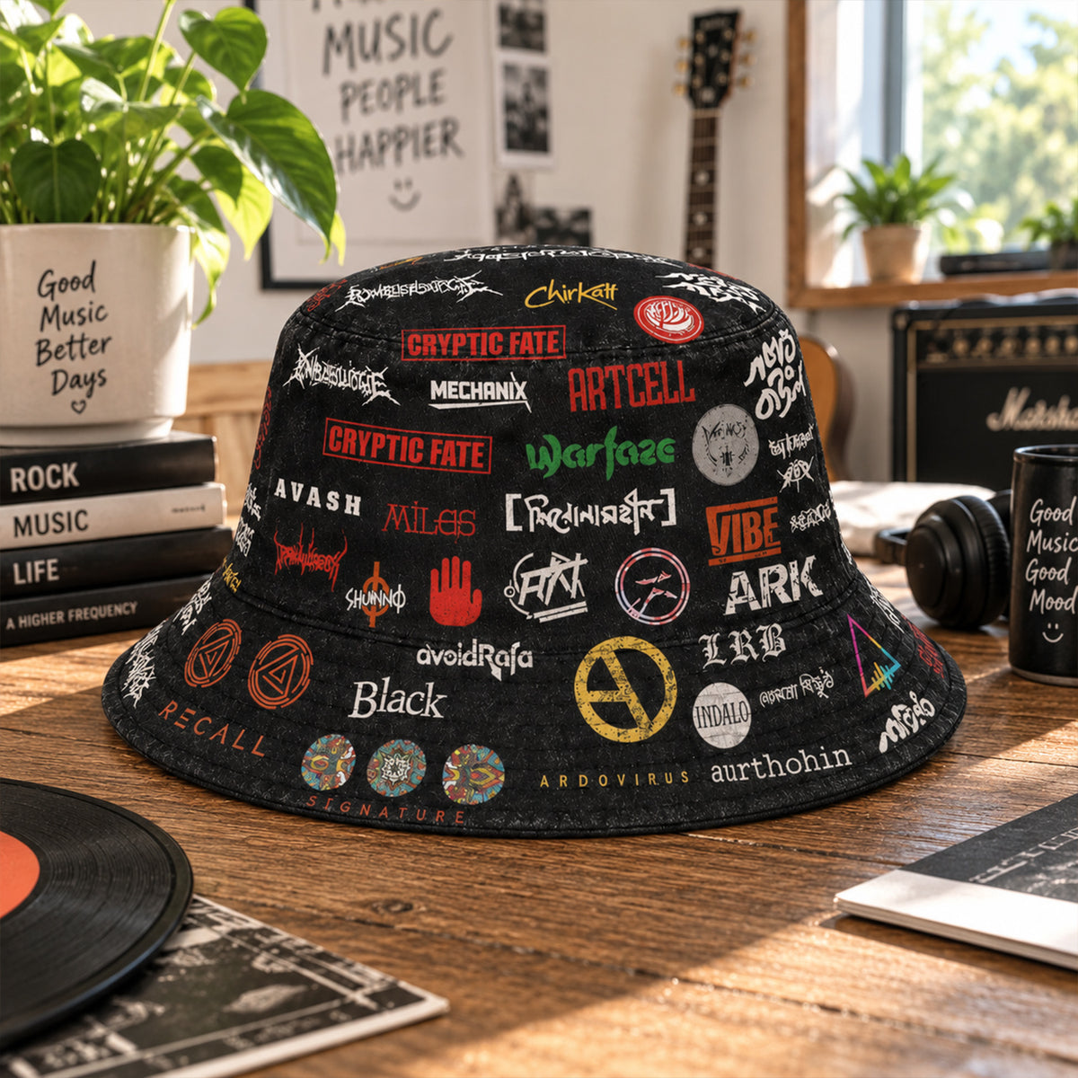 Classic Golden 80’s & 90’s Hip Hop All Over  Bucket Hat Version 6