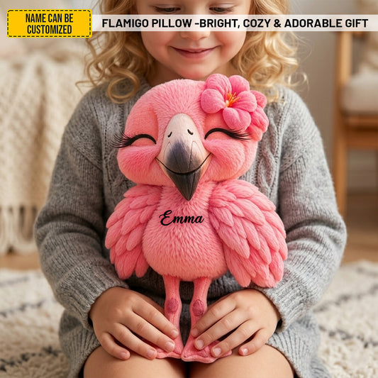 Personalized Flamingo Custom Shaped Pillow
