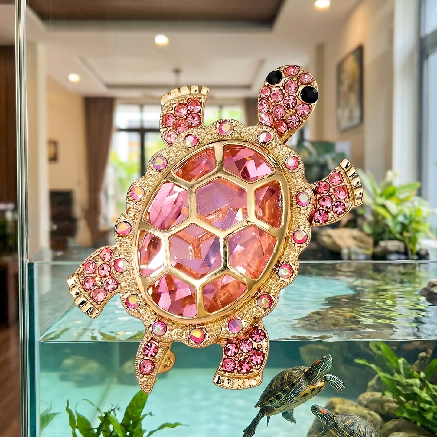 Sparkle Turtle Custom Shaped Metal Sign - Gift For Home Decor