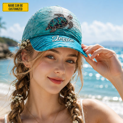 Personalized Sea Turtle Classic Cap