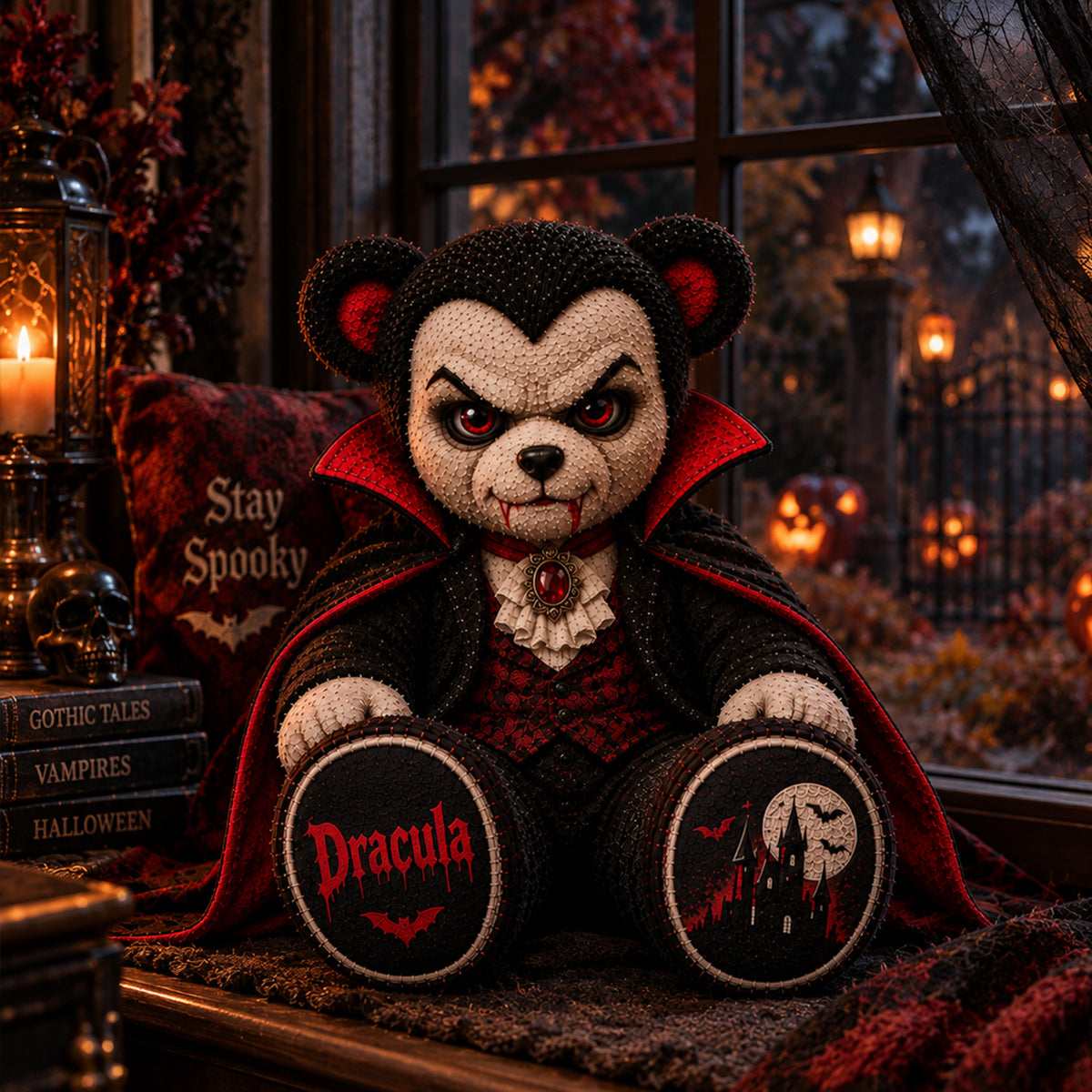 Dracula Vampire Gothic Custom Shape Pillow  – Spooky Halloween Pillow