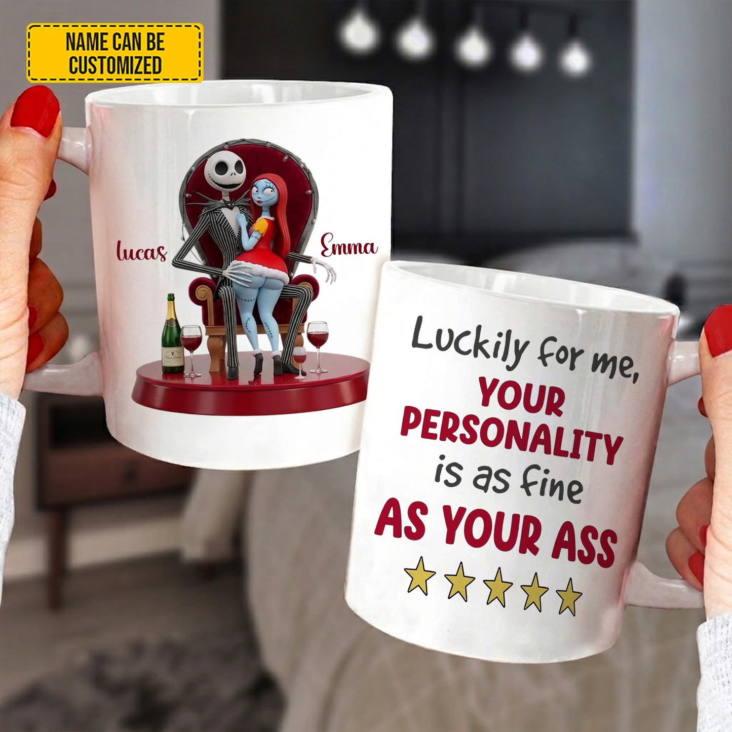 Couple Funny - Personalized White Mug