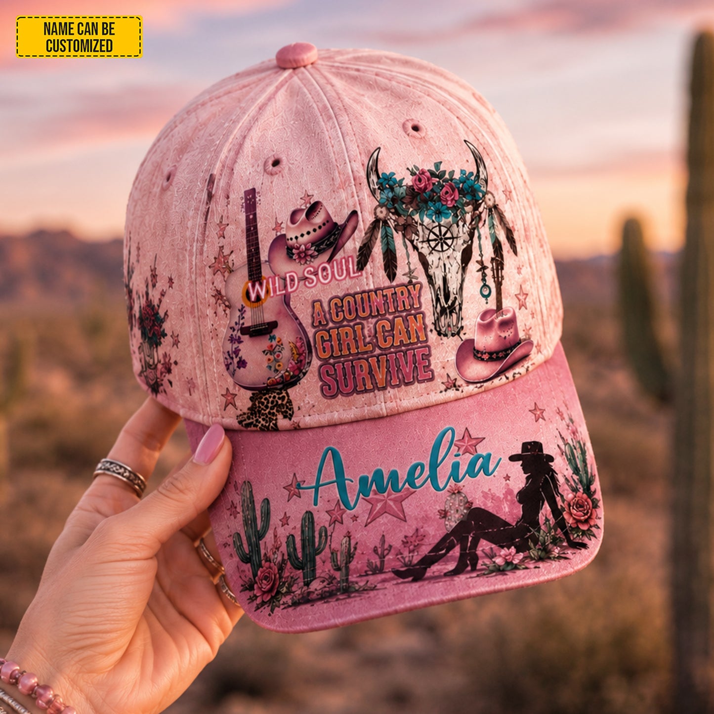 Personalized Wild Soul Country Girl Classic Cap