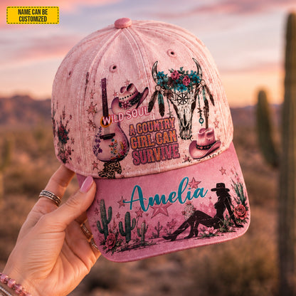Personalized Wild Soul Country Girl Classic Cap