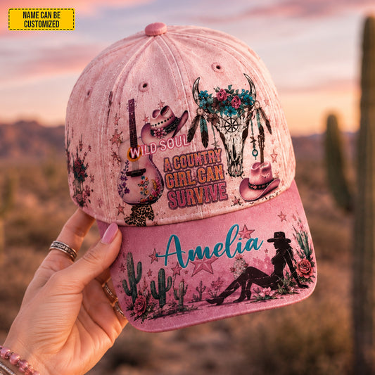 Personalized Wild Soul Country Girl Classic Cap