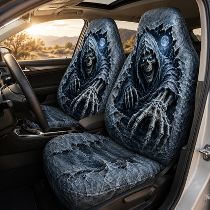 Grim Reaper Skeleton Car Seat Covers