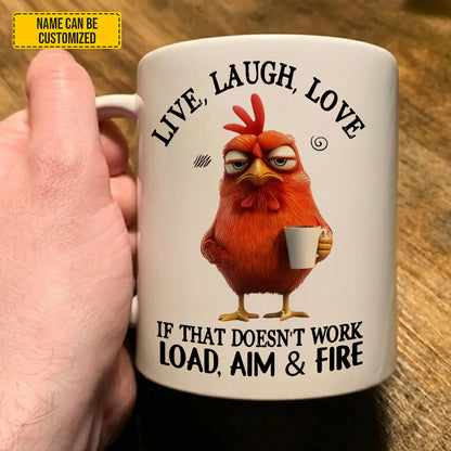 Live, Laugh, Love Animal Funny - Personalized Funny Mug