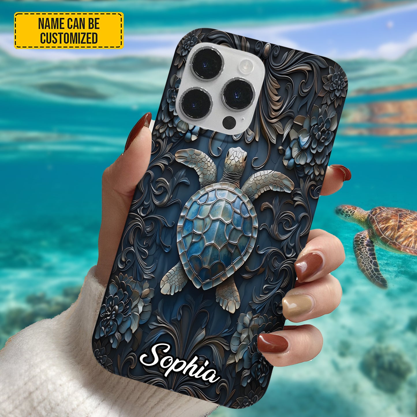 Personalized Sea Turtle Ocean Phone Case