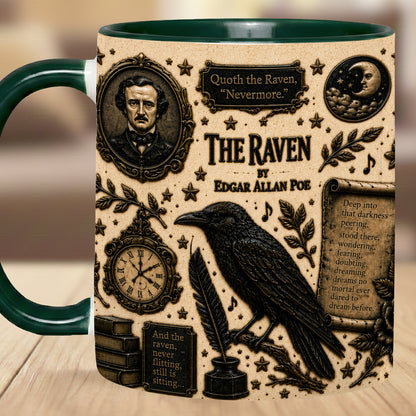 Raven Edgar Allan Halloween Accent Mug