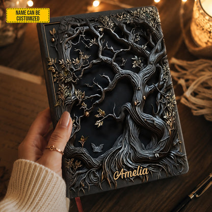 Personalized Magical Tree of Life Leather Journal