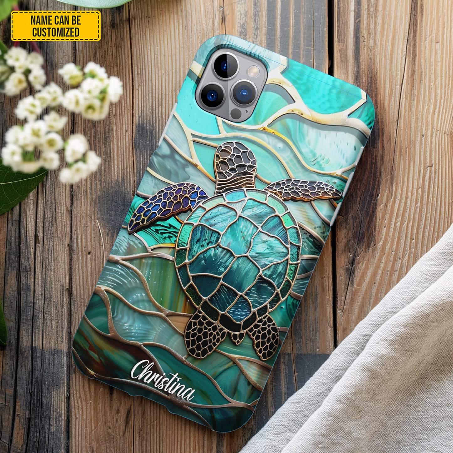 Ocean Spirit Turtle – Personalized Phone Case