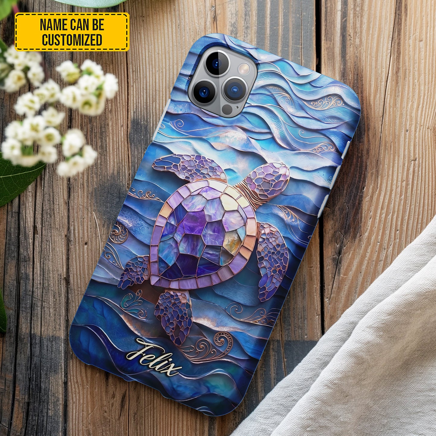 Ocean Turtle - Personalized Turtle Phone Case