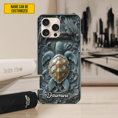 Personalized Retro Sea Turtle Ocean Phone Case