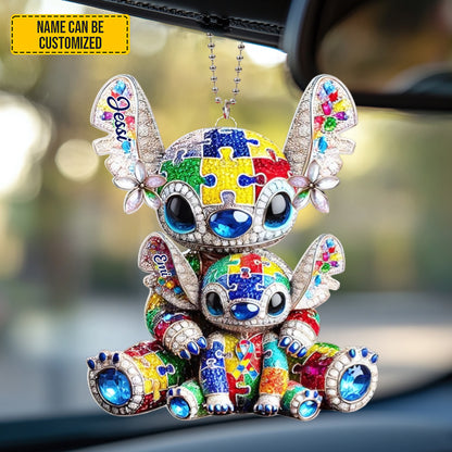 Personalized Autism Awareness Car Hanging Ornament