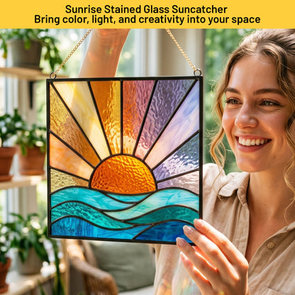 Sunrise Stained Glass Suncatcher