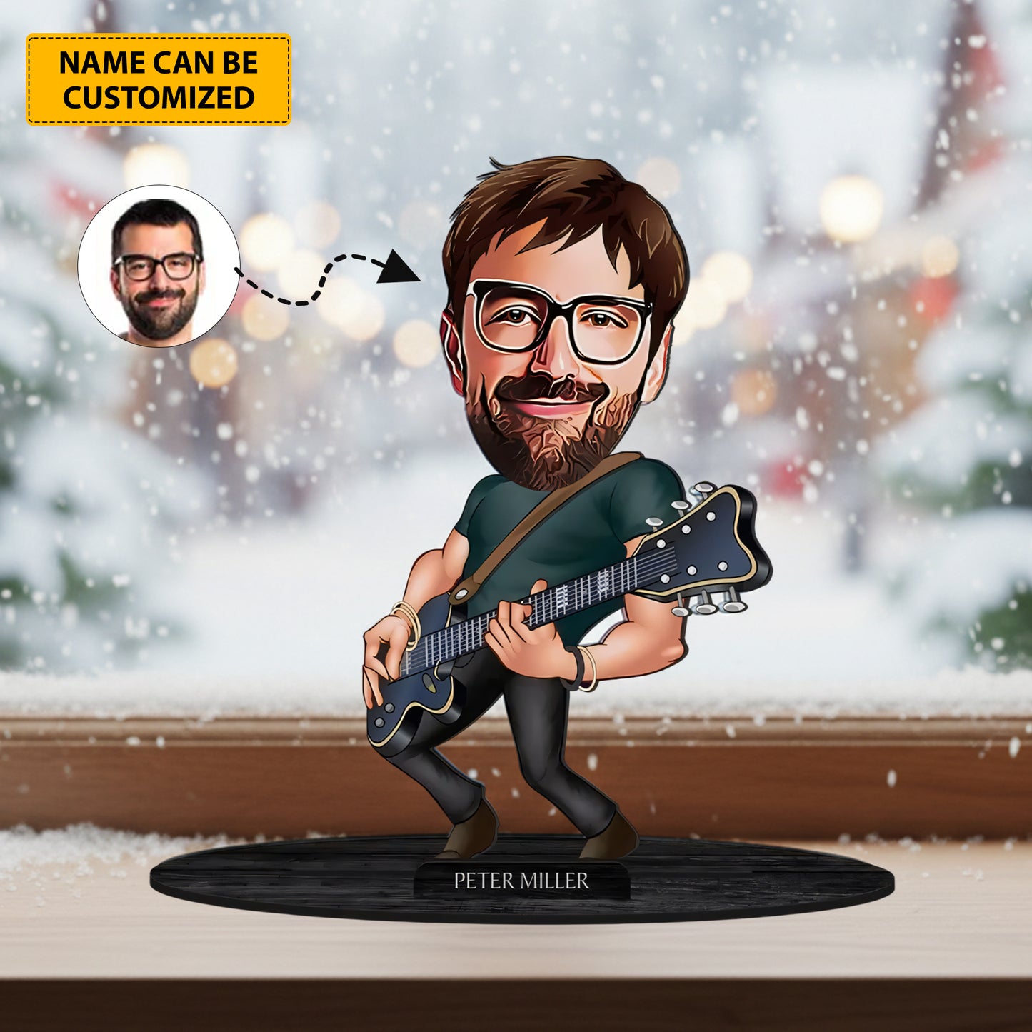 Rockstar Mode ON – Custom Chibi Acrylic Plaque