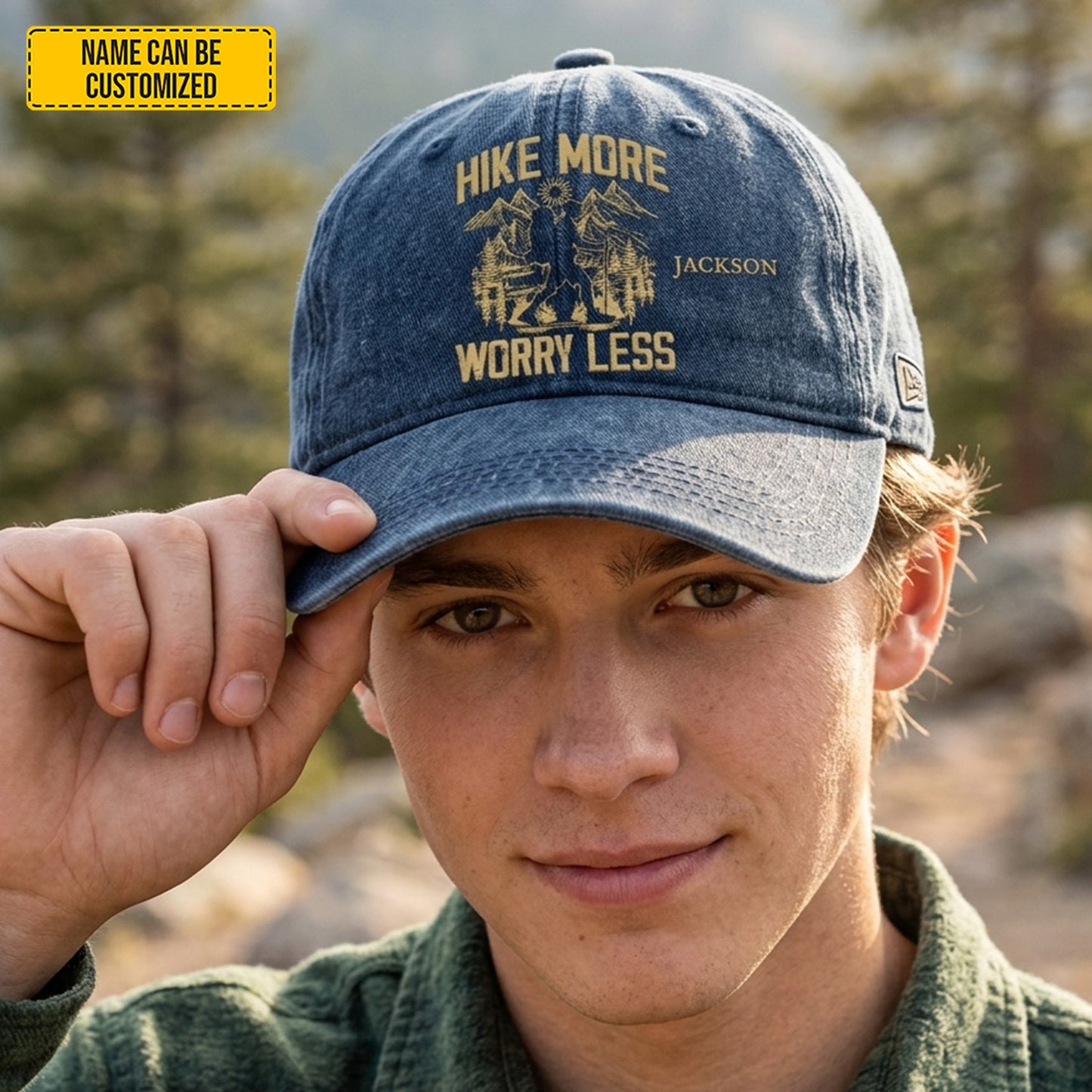 The 'Wanderlust' Heritage - Personalized Vintage Distressed Denim Cap