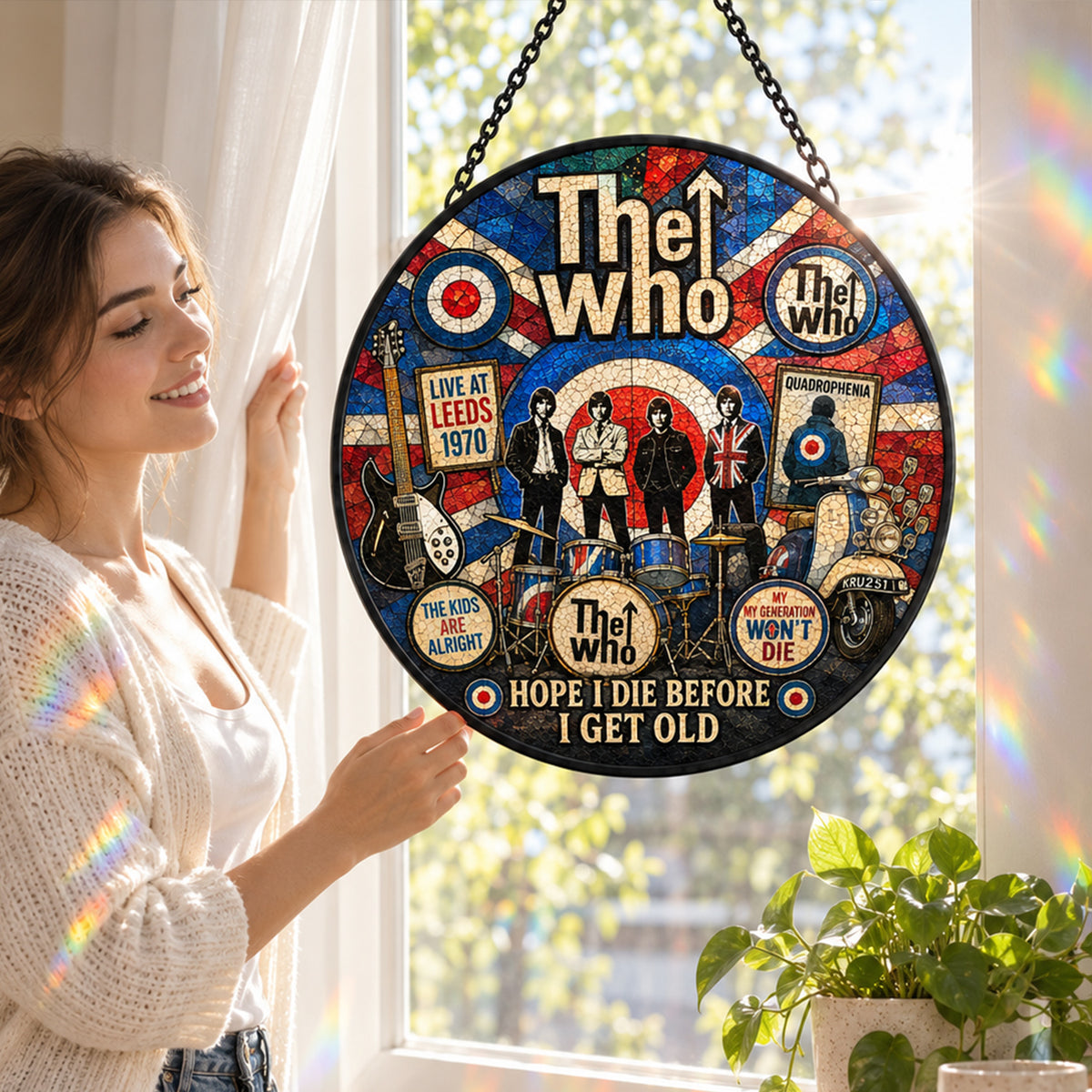 The Who Quadrophenia Music Legends Stained Glass Suncatcher