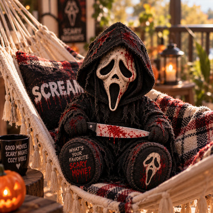 Ghostface Night Stalker Custom Shape Pillow – Creepy Halloween Collector Gift